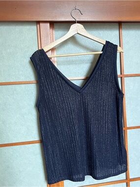 Ted Baker Navy Sparkly Tank Top XL